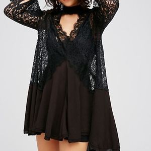 Free People Secret Origins Pieced Lace Tunic